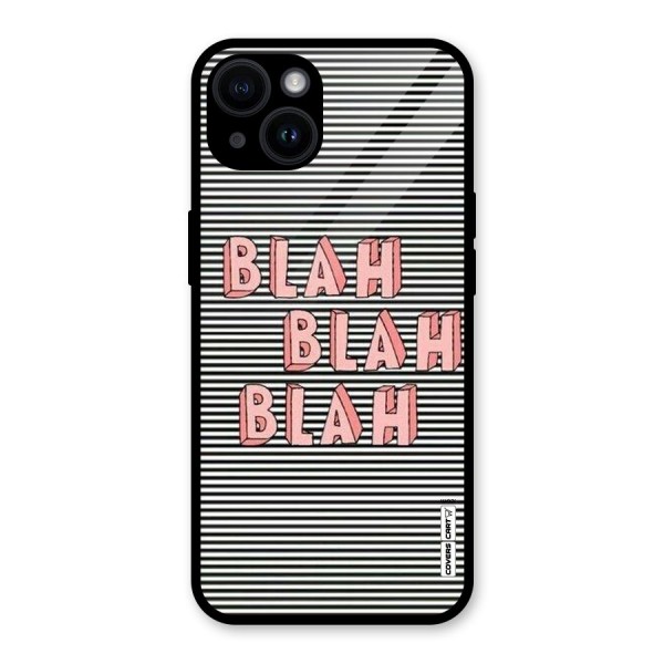 Blah Stripes Glass Back Case for iPhone 14