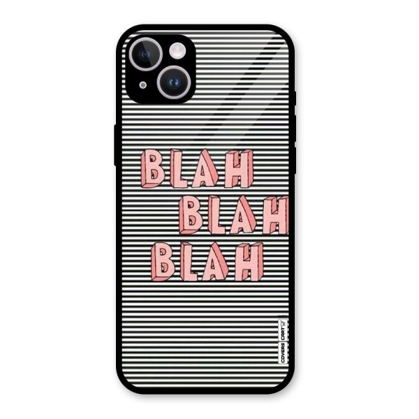 Blah Stripes Glass Back Case for iPhone 14 Plus