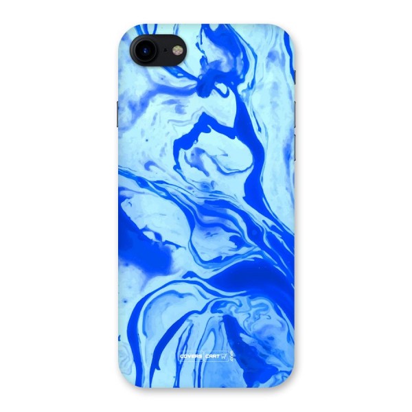 Blaze Blue Marble Texture Back Case for iPhone SE 2020