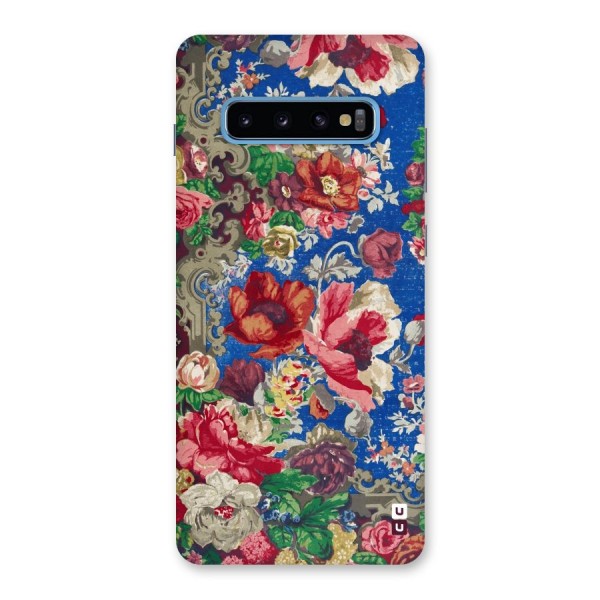 Block Printed Flowers Back Case for Galaxy S10 Plus