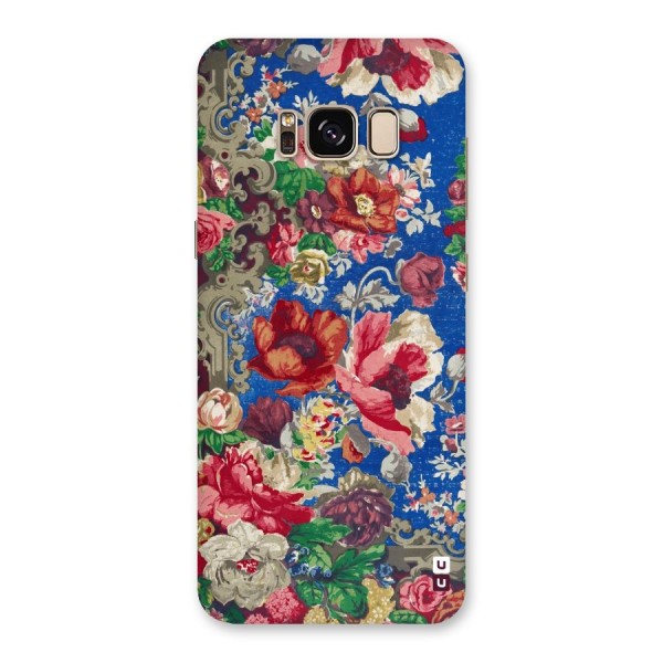 Block Printed Flowers Back Case for Galaxy S8