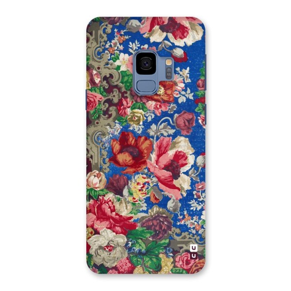 Block Printed Flowers Back Case for Galaxy S9