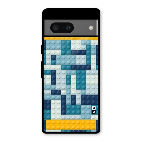 Blocks Blues Glass Back Case for Google Pixel 7