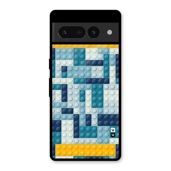 Blocks Blues Glass Back Case for Google Pixel 7 Pro