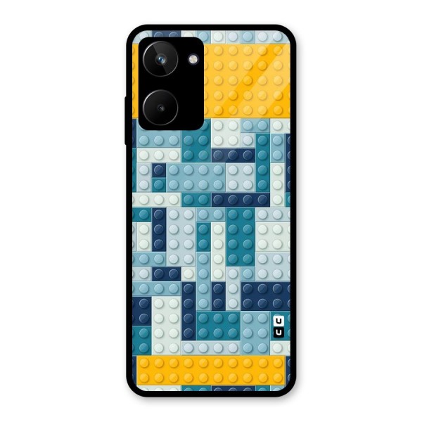 Blocks Blues Glass Back Case for Realme 10