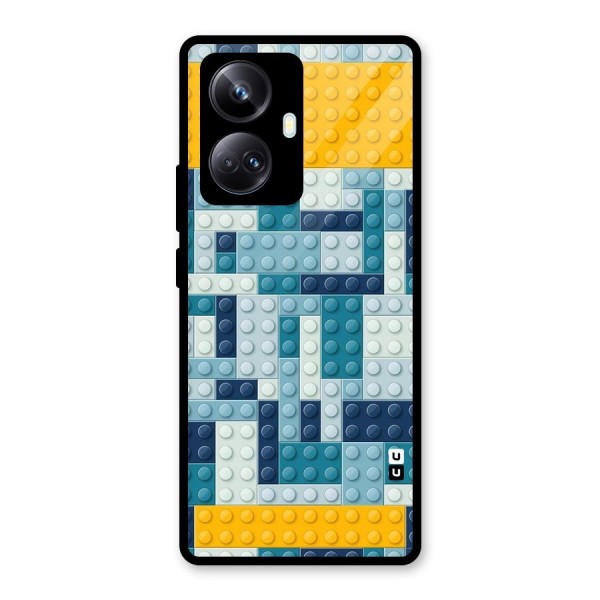 Blocks Blues Glass Back Case for Realme 10 Pro Plus