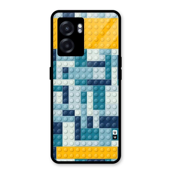 Blocks Blues Glass Back Case for Realme Narzo 50 5G