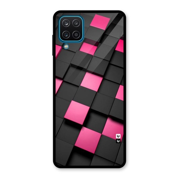 Blocks Diagonal Glass Back Case for Galaxy A12