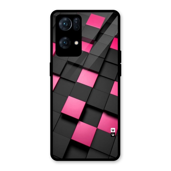 Blocks Diagonal Glass Back Case for Oppo Reno7 Pro 5G