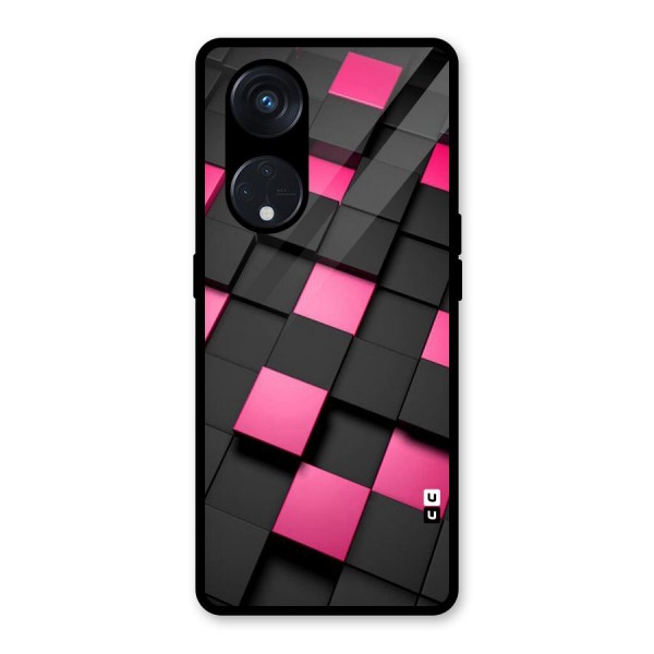 Blocks Diagonal Glass Back Case for Reno8 T 5G