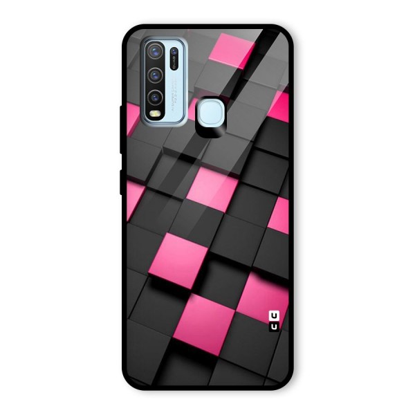 Blocks Diagonal Glass Back Case for Vivo Y30