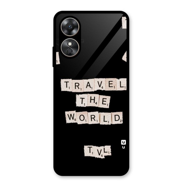 Blocks Travel Glass Back Case for Oppo A17