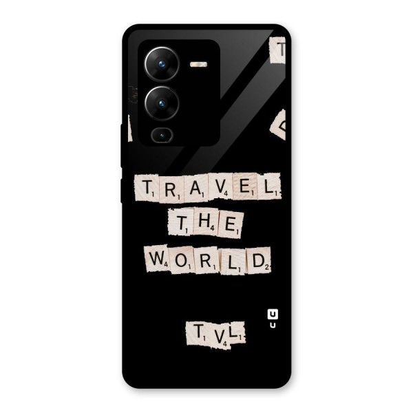 Blocks Travel Glass Back Case for Vivo V25 Pro