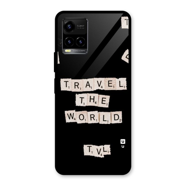 Blocks Travel Glass Back Case for Vivo Y21 2021