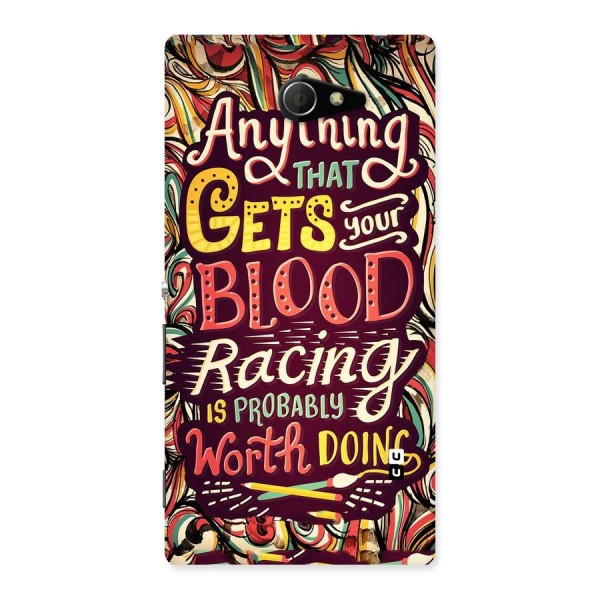 Blood Racing Back Case for Sony Xperia M2