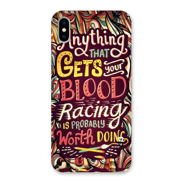 Blood Racing Back Case for iPhone X