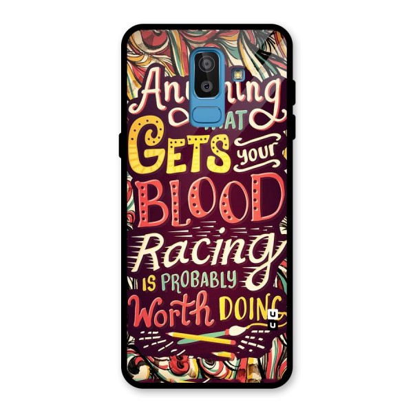 Blood Racing Glass Back Case for Galaxy J8