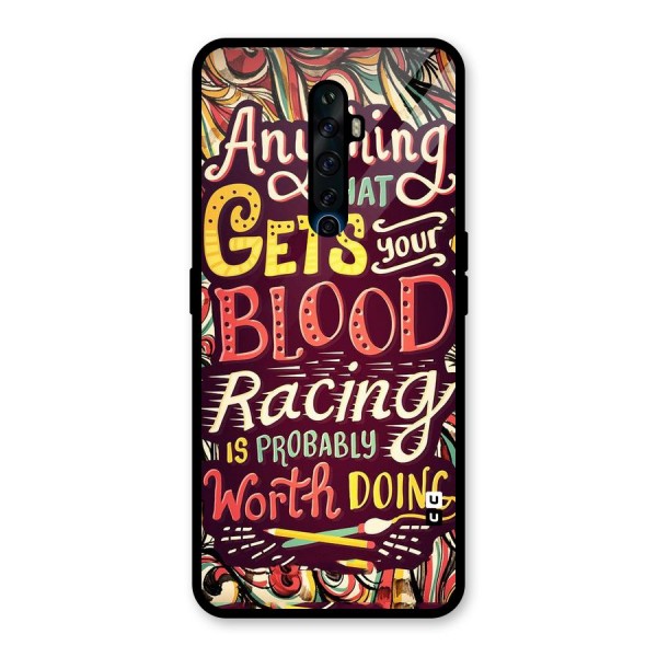 Blood Racing Glass Back Case for Oppo Reno2 Z