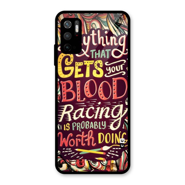 Blood Racing Glass Back Case for Poco M3 Pro 5G