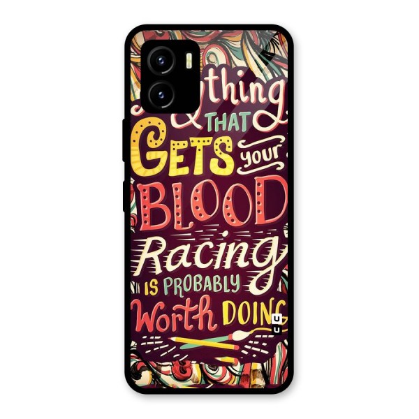 Blood Racing Glass Back Case for Vivo Y15s