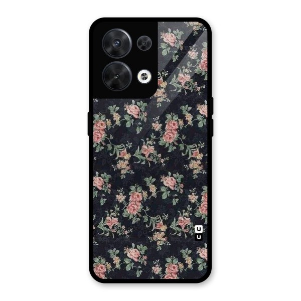 Bloom Black Glass Back Case for Oppo Reno8 5G