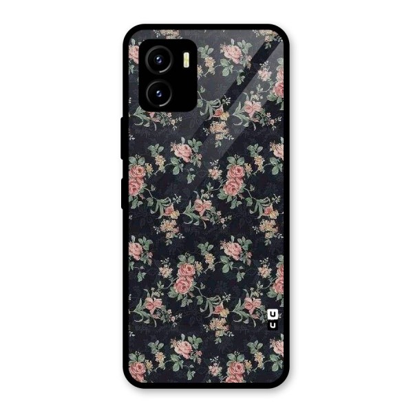 Bloom Black Glass Back Case for Vivo Y15s