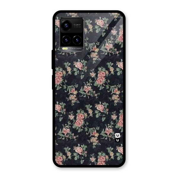 Bloom Black Glass Back Case for Vivo Y21 2021