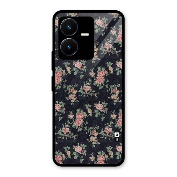 Bloom Black Glass Back Case for Vivo Y22