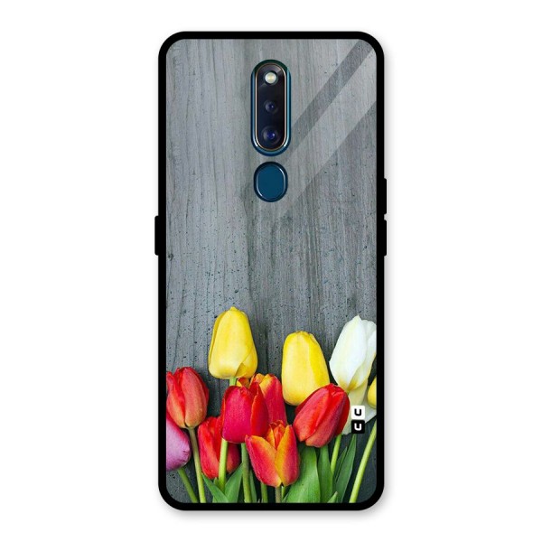 Bloom Grey Glass Back Case for Oppo F11 Pro