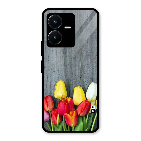 Bloom Grey Glass Back Case for Vivo Y22