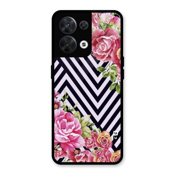 Bloom Zig Zag Glass Back Case for Oppo Reno8 5G