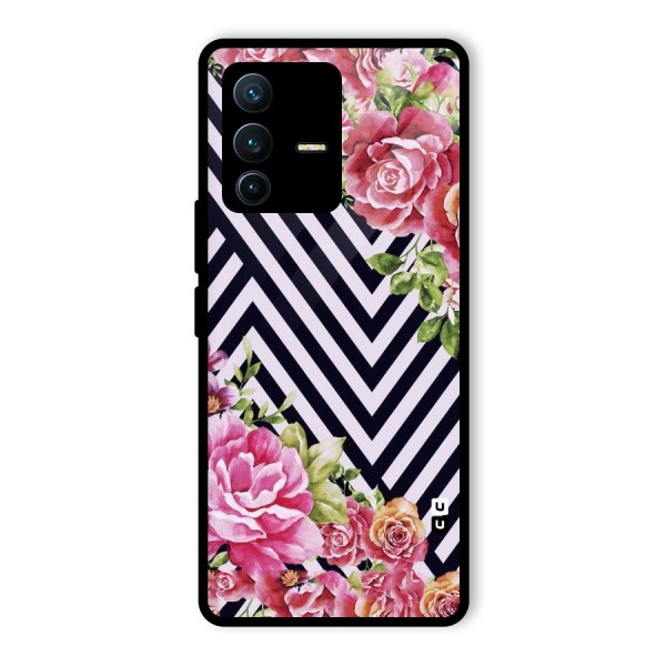 Bloom Zig Zag Glass Back Case for Vivo V23 Pro