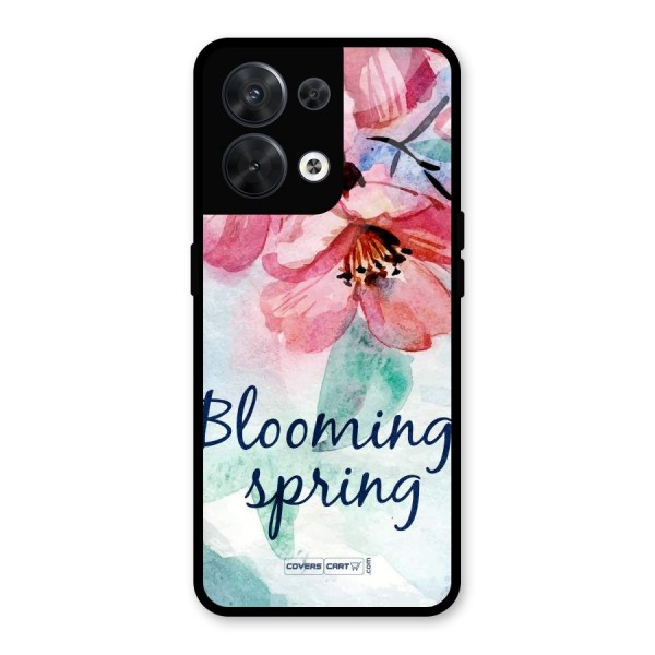 Blooming Spring Glass Back Case for Oppo Reno8 5G