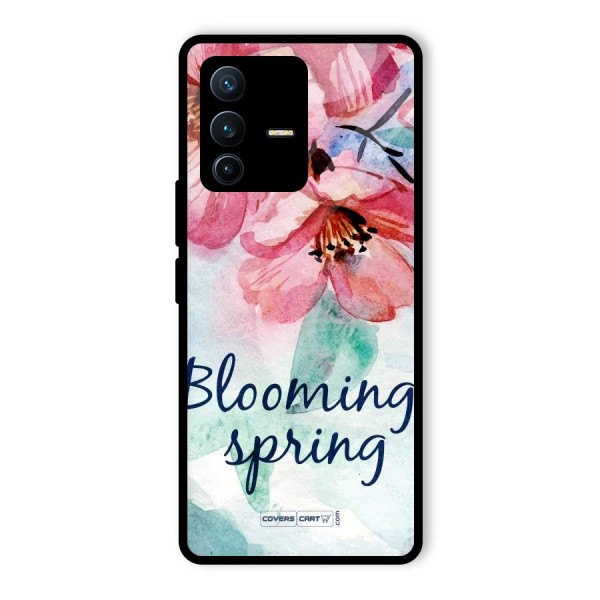 Blooming Spring Glass Back Case for Vivo V23 Pro