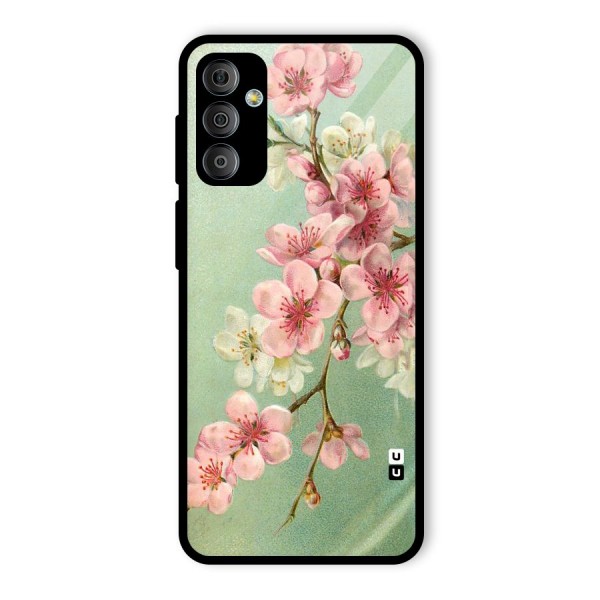 Blossom Cherry Design Glass Back Case for Galaxy F23