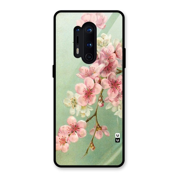 Blossom Cherry Design Glass Back Case for OnePlus 8 Pro