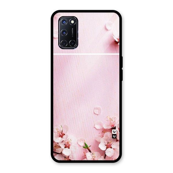 Blossom Frame Pink Glass Back Case for Oppo A52