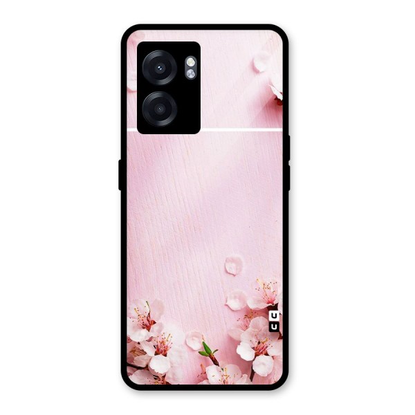 Blossom Frame Pink Glass Back Case for Oppo K10 (5G)