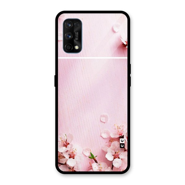 Blossom Frame Pink Glass Back Case for Realme 7 Pro