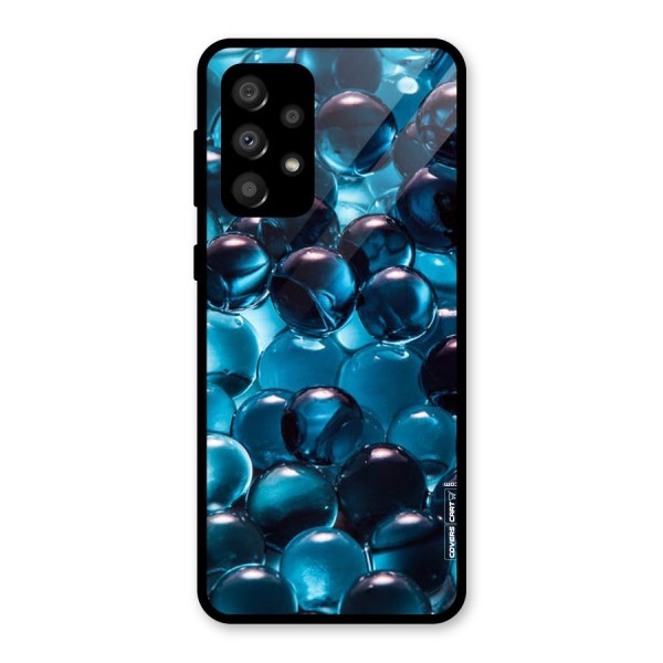 Blue Abstract Balls Glass Back Case for Galaxy A32