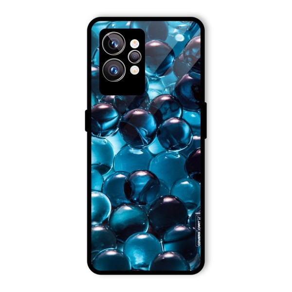 Blue Abstract Balls Glass Back Case for Realme GT2 Pro