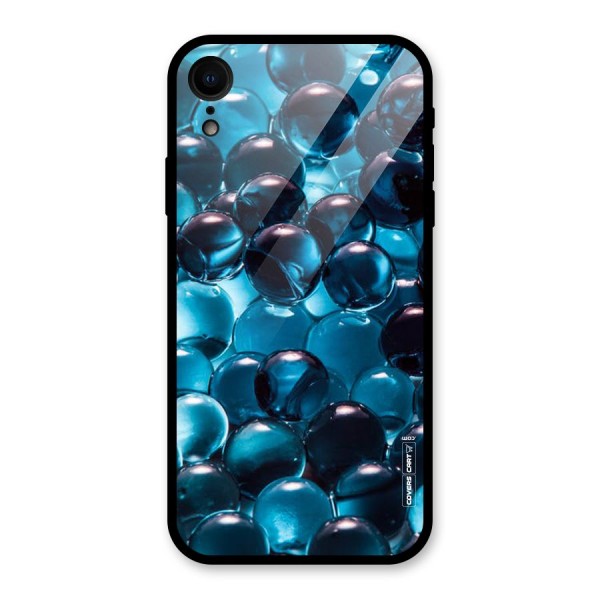 Blue Abstract Balls Glass Back Case for XR