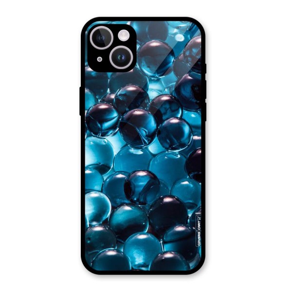 Blue Abstract Balls Glass Back Case for iPhone 14 Plus