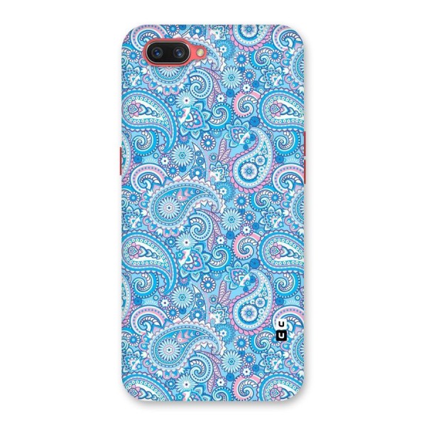 Blue Block Pattern Back Case for Oppo A3s