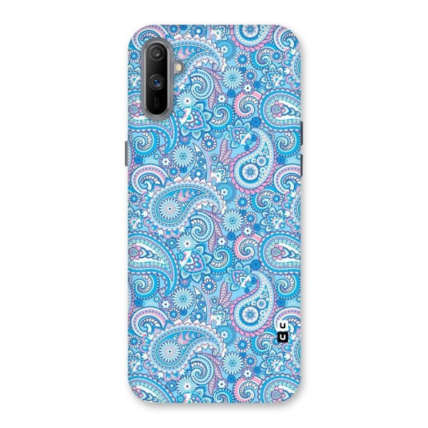 Blue Block Pattern Back Case for Realme C3