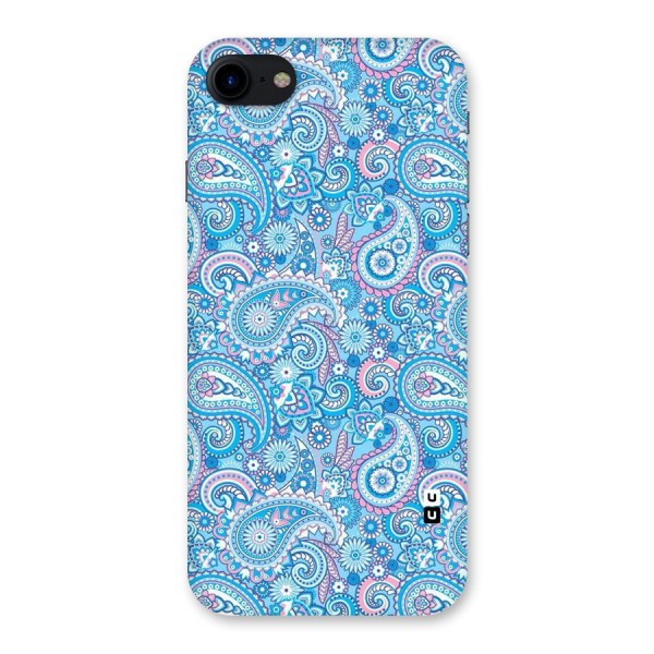 Blue Block Pattern Back Case for iPhone SE 2020