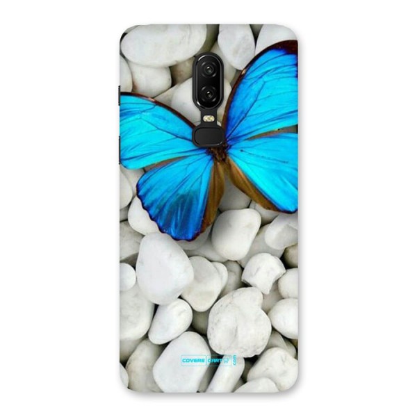 Blue Butterfly Back Case for OnePlus 6