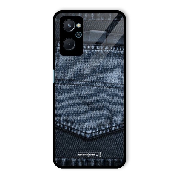 Blue Denim Glass Back Case for Realme 9i