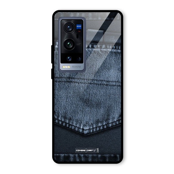 Blue Denim Glass Back Case for Vivo X60 Pro Plus