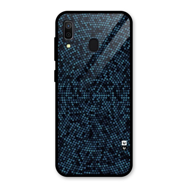 Blue Disco Lights Glass Back Case for Galaxy A30